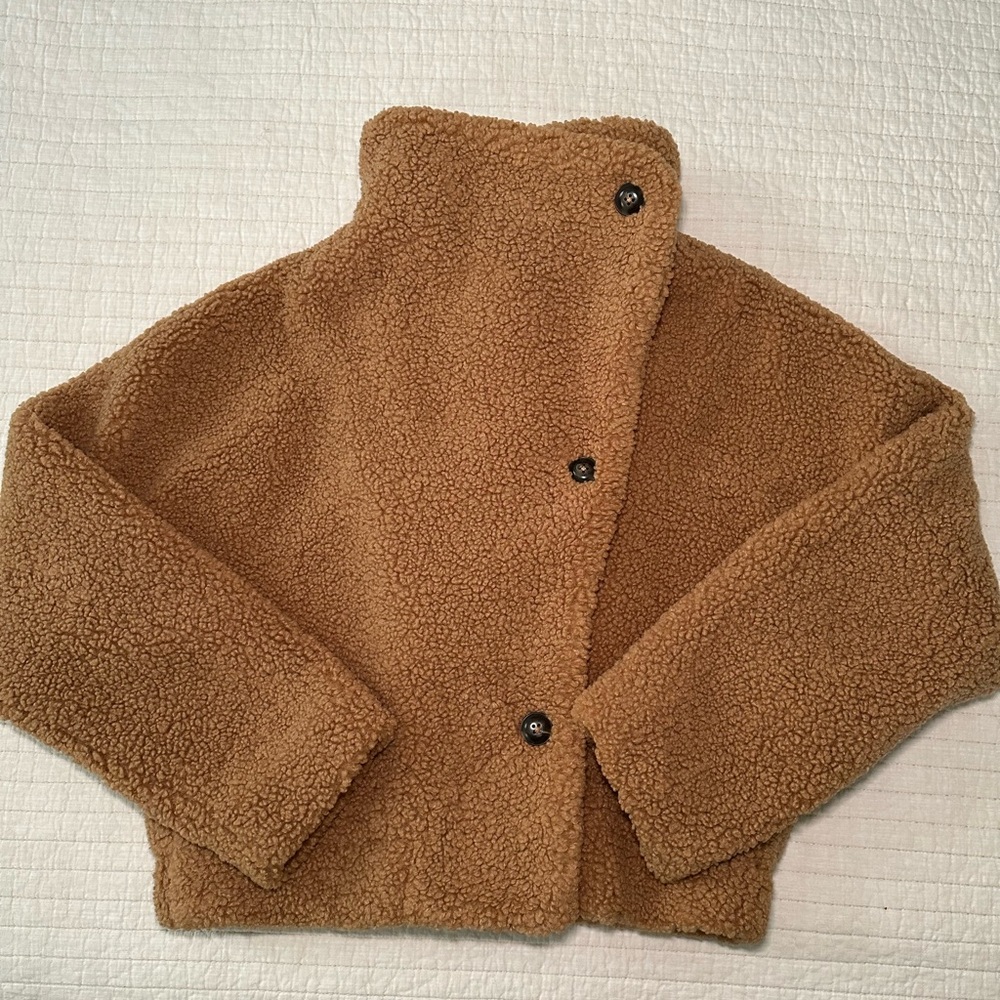 Free People, We The Free, teddy coat, caramel color. Size S - Picture 6 of 6